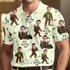 Custom Photo Best Dad By Par Golf Polo Shirt Personalized Funny Faces Bigfoot Golf Shirt For Dad CH07 910858