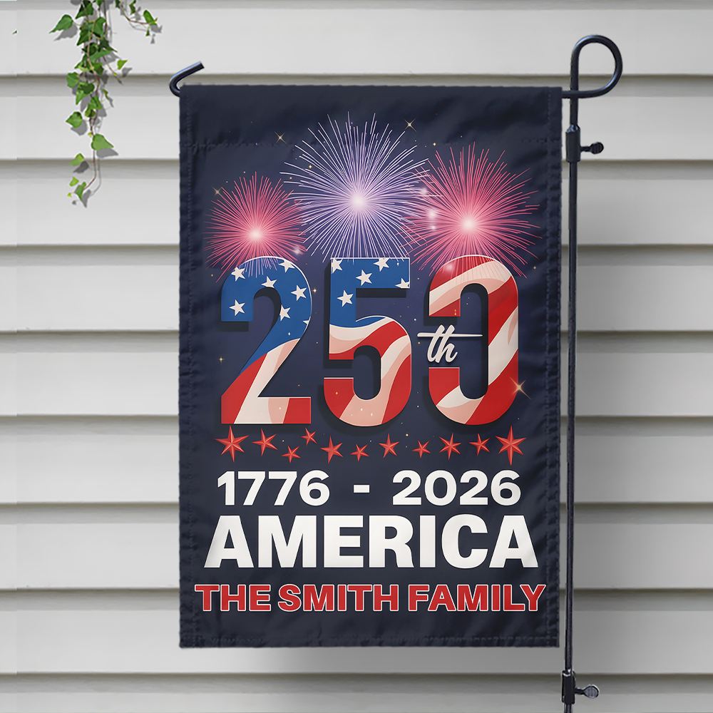 Personalized Custom Family Name 250th America Garden Flag TH10 896551