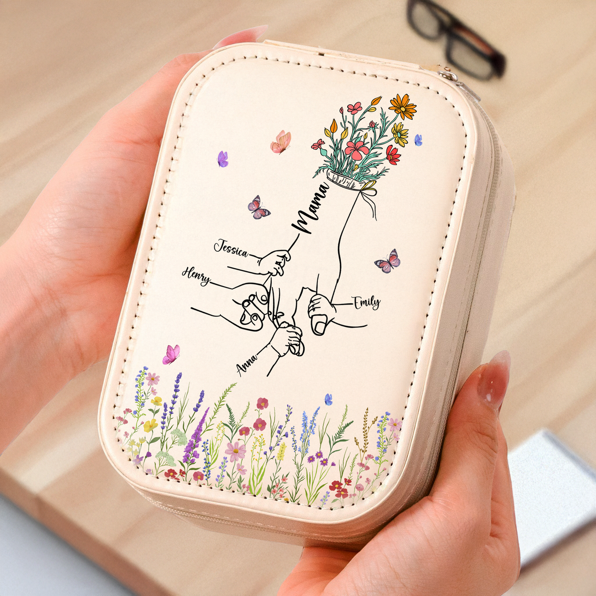 Personalized Every Child is a Wildflower in Mom’s Garden of Love Makeup Box With LED LM32 893303