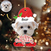 Custom Dog Photo Merry Christmas Acrylic Ornament Gift For Pet Lovers HO82 894828