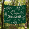 Custom Name Welcome To Camp Tapestry Banner - Personalized Gift For Camping Lovers HO82 902960