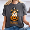 Custom Dog Breeds Halloween Dog Confort Cute Dog Witch Pumpkin Puppy Shirt CH07 180174