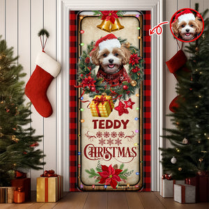 Custom Dog Photo Christmas Decoration Door Cover HO82 900260