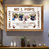 Custom Photo No 1. POPS Only The Best Dads Get Promoted To Pops Canvas HO82 890658