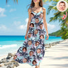 Custom Human Face Photo Tropical Maxi Dress Summer Gift CH07 911024