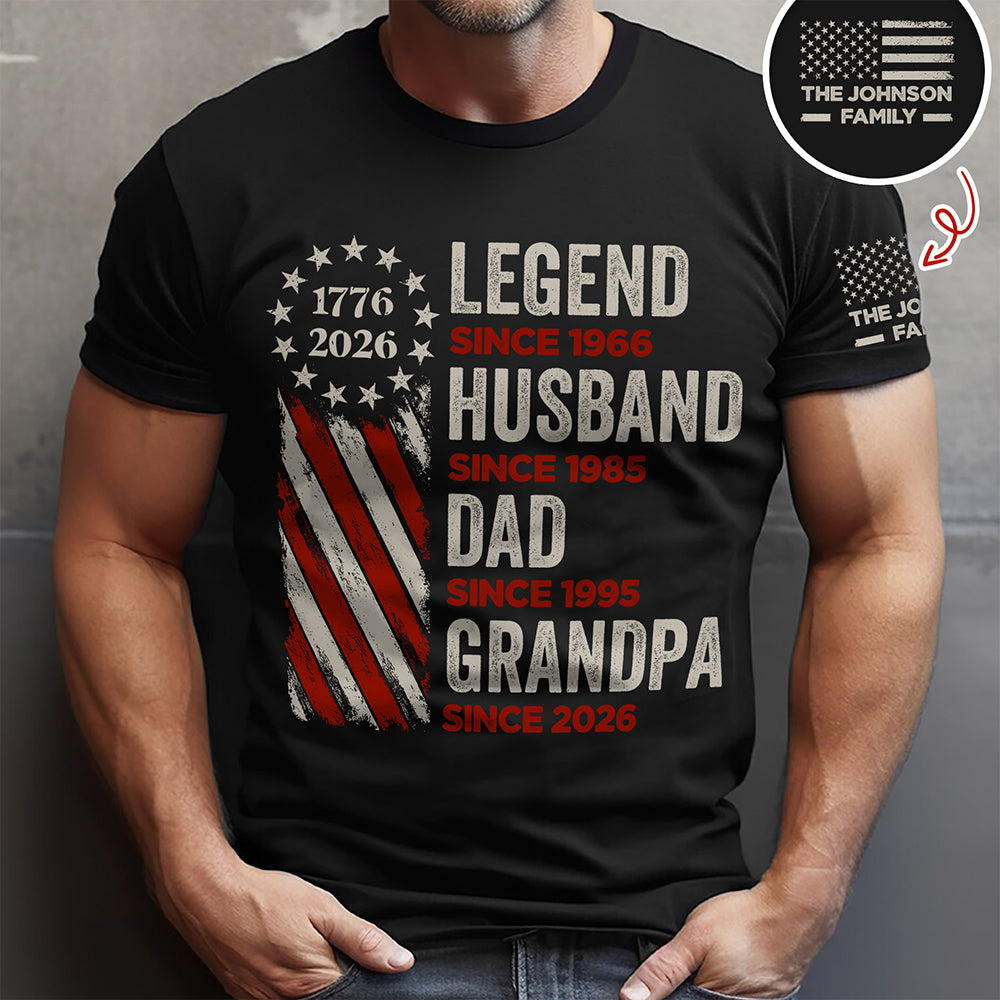 Personalized Legend, Husband, Dad And Grandpa Dark Shirt Gift For Dad, Father's Day HO82 902502