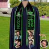Custom Photo Class of 2026 Glitter Graduation Stole – Personalized Grad Sash LM32 899321