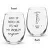 Personalized Name Birth Month Flower Wine Glass - Happy Retirement Gift LM32 668921