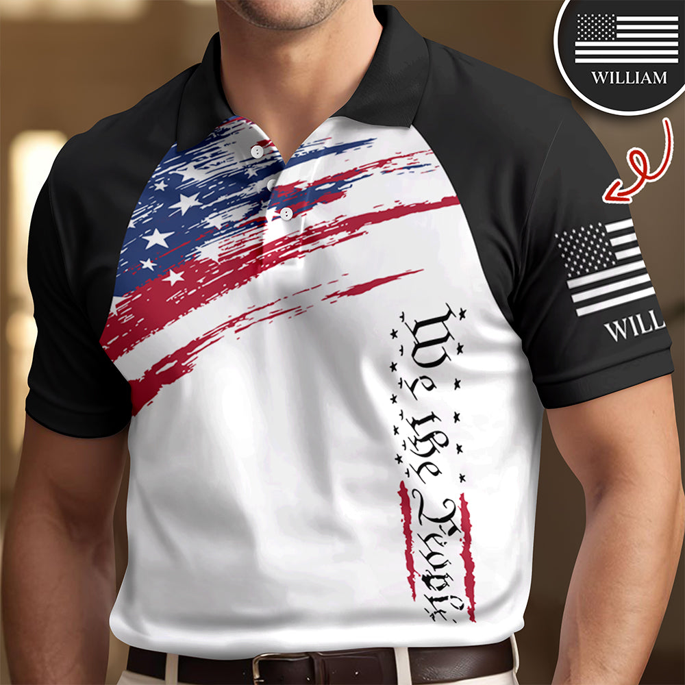 We The People Personalized Patriotic Polo Shirt HA75 898714
