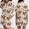 Custom Face & Name Short Pajama Set, Personalized Family Short Sleeve Pajamas For Men & Women HO82 902456