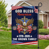Custom Family Name God Bless America 1776-2026 250 Years Garden Flag LM32 899717