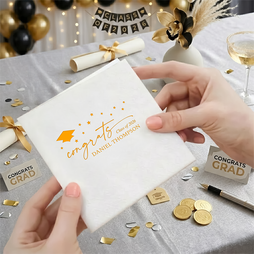 Personalized Congrats Class Of 2026 Graduation Napkins - Personalized Party Decor LM32 899901