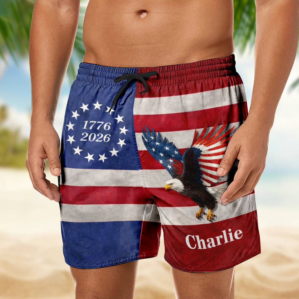 Personalized 250 Years of Freedom 1776-2026 Beach Short HO82 901984