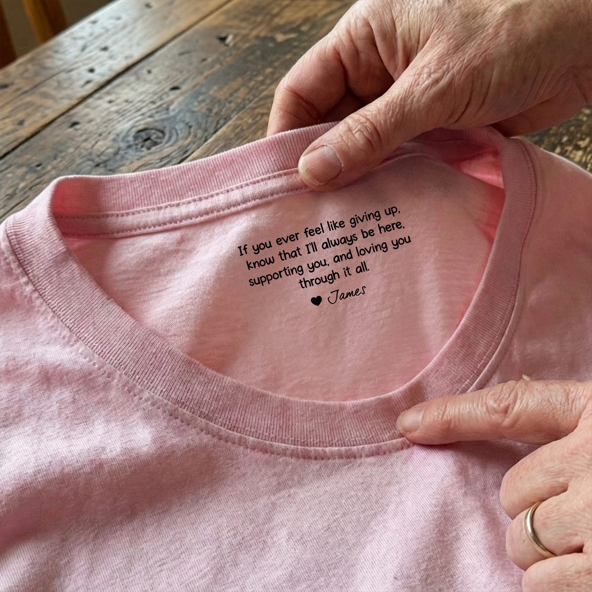 Personalized If You Ever Feel Like Giving Up I’ll Always Be Here Back Neck Shirt TH10 169175