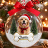 Custom Dog Photo & Name 3D Acrylic Ball Ornament CH07 180410