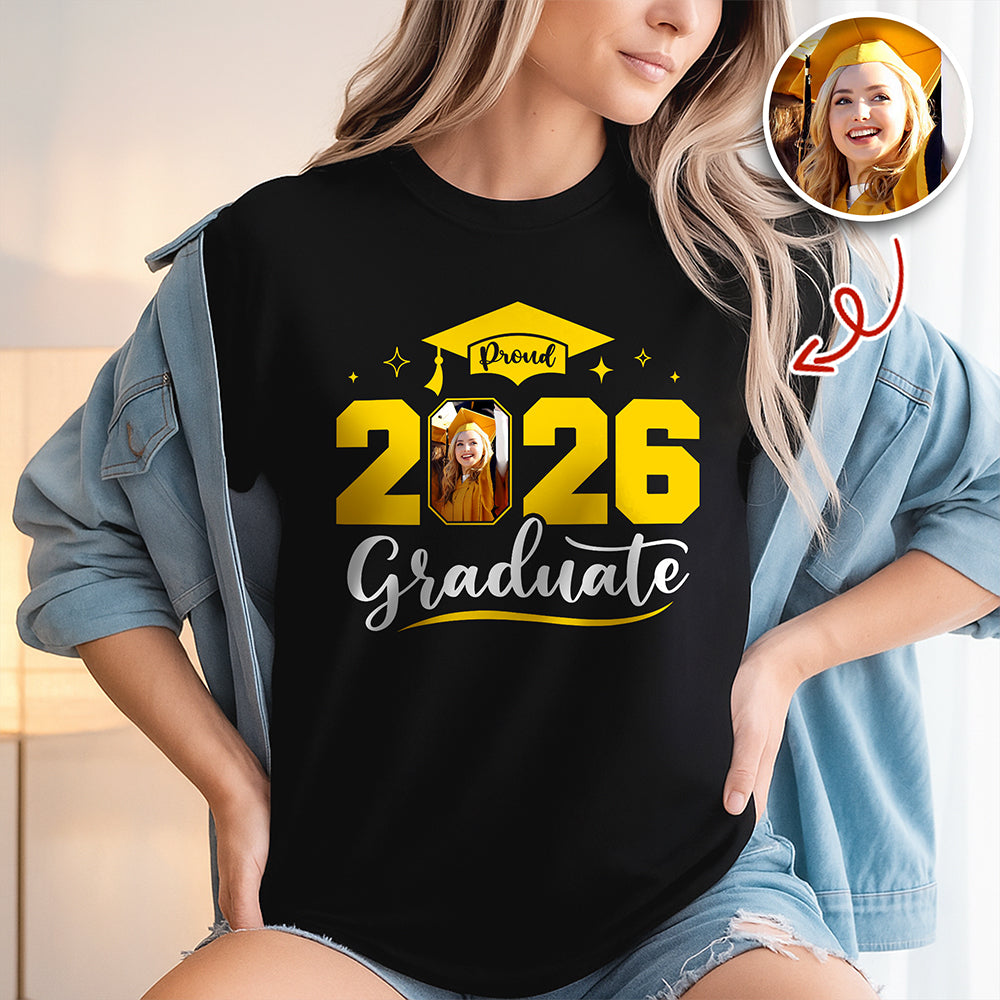 Custom Photo Proud 2026 Graduate Shirt Personalized Graduation Gift HO82 901390