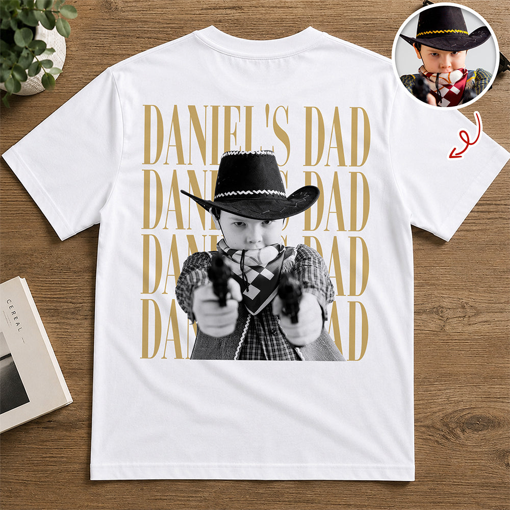 Personalized Vintage Photo Dad, Mom, Grandpa, Grandma Family Back Bright Shirt HA75 921576