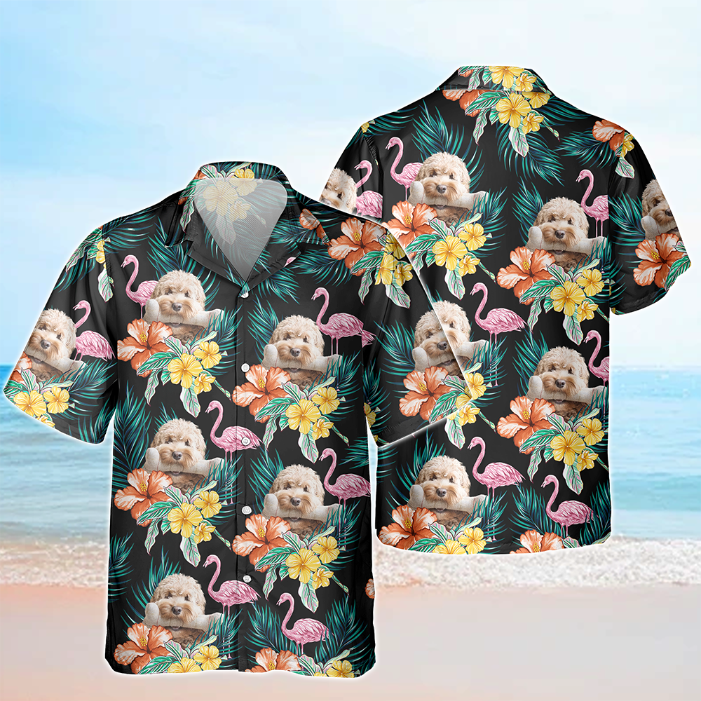 Custom Funny Photo Dog Flamingo Hawaii Shirt HA75 892226