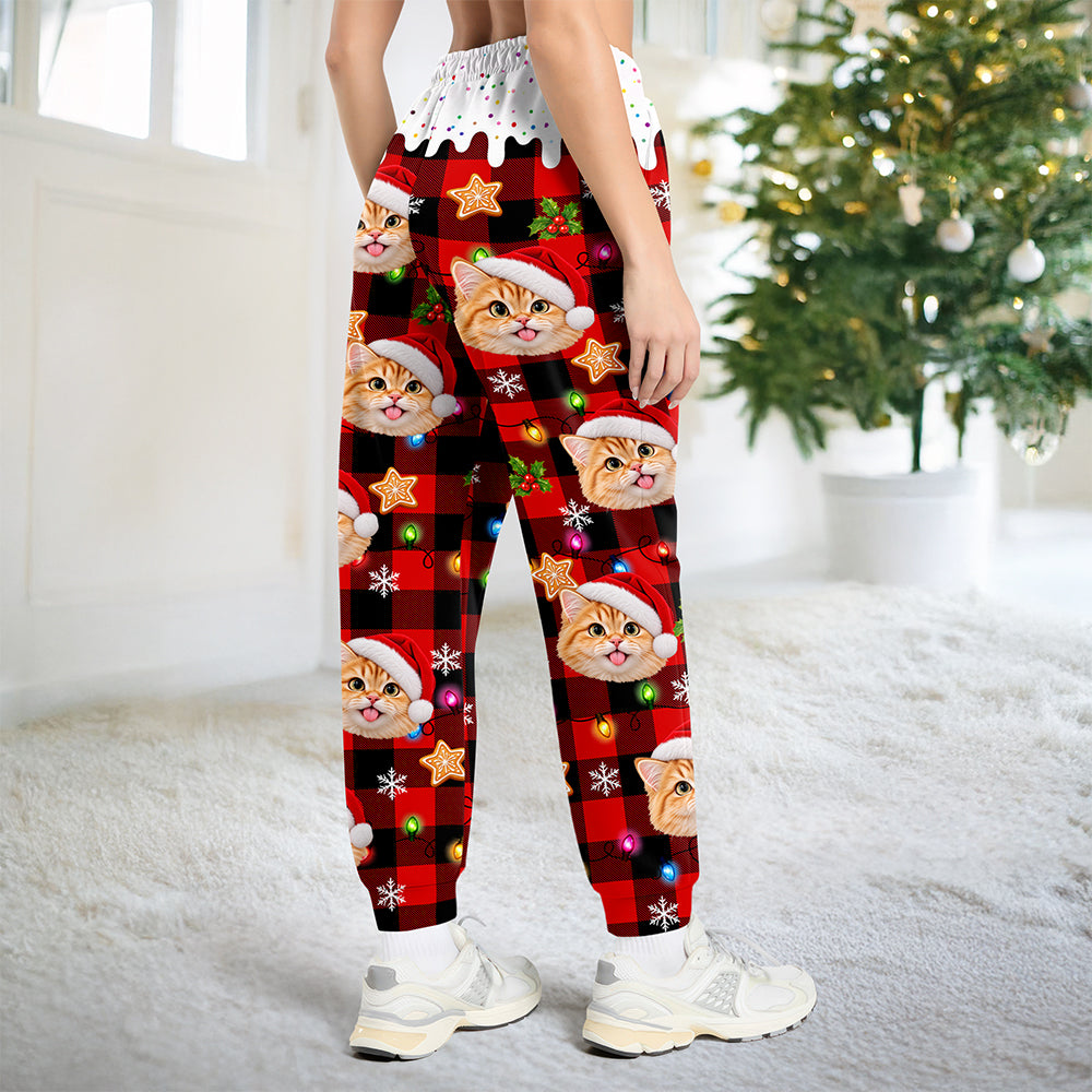 Custom Photo Dog Cat Christmas Sweatpants Family Outfit HA75 919286