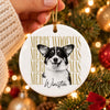 Personalized Vintage Dog Cat Photo Merry Christmas Ceramic Ornament HA75 919280