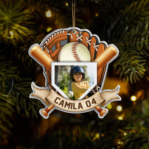 Custom Photo Baseball Son Acrylic Ornament HA75 891056