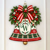 Custom Family Initial Christmas Bell Door Sign, Holiday Monogram Gift HO82 903866