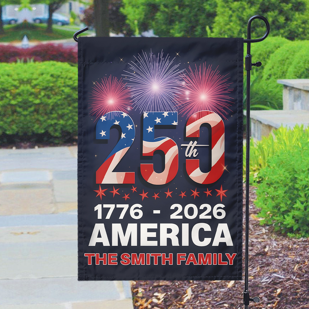 Personalized Custom Family Name 250th America Garden Flag TH10 896551