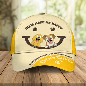Funny Dog Makes Me Happy Humans Make My Heart Hurt Classic Cap LM32 893361