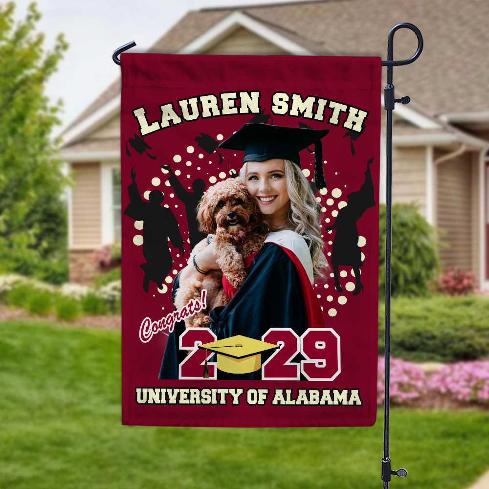 Custom Photo with Name Graduation Garden Flag - Unique Gift Idea for Grads LM32 893053
