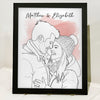 Custom Photo Line Drawing - Personalized Picture Frame Gift For Boyfriend, Girlfriend CH07 899120