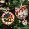 Custom Family Photo United States of America 250 Years Wood Slice Ornament HO82 900126
