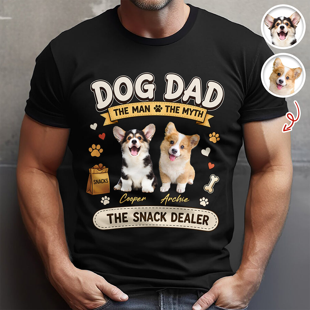 Personalized Dog Dad The Man The Myth The Snack Dealer Dark Shirt Gift For Dog Lovers HO82 902606