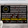 Custom Family Name Proud To Be An America Defending Freedom Since 1776 Doormat LM32 899223