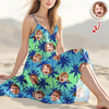 Custom Photo Blue Palm Hawaii Cami Maxi Dress HO82 901996