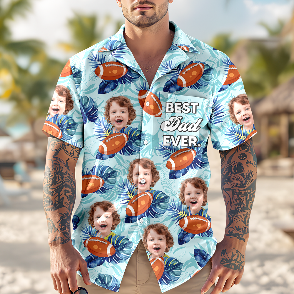 Custom Kid Photo Best Dad Ever Hawaiian Shirt CH07 896062