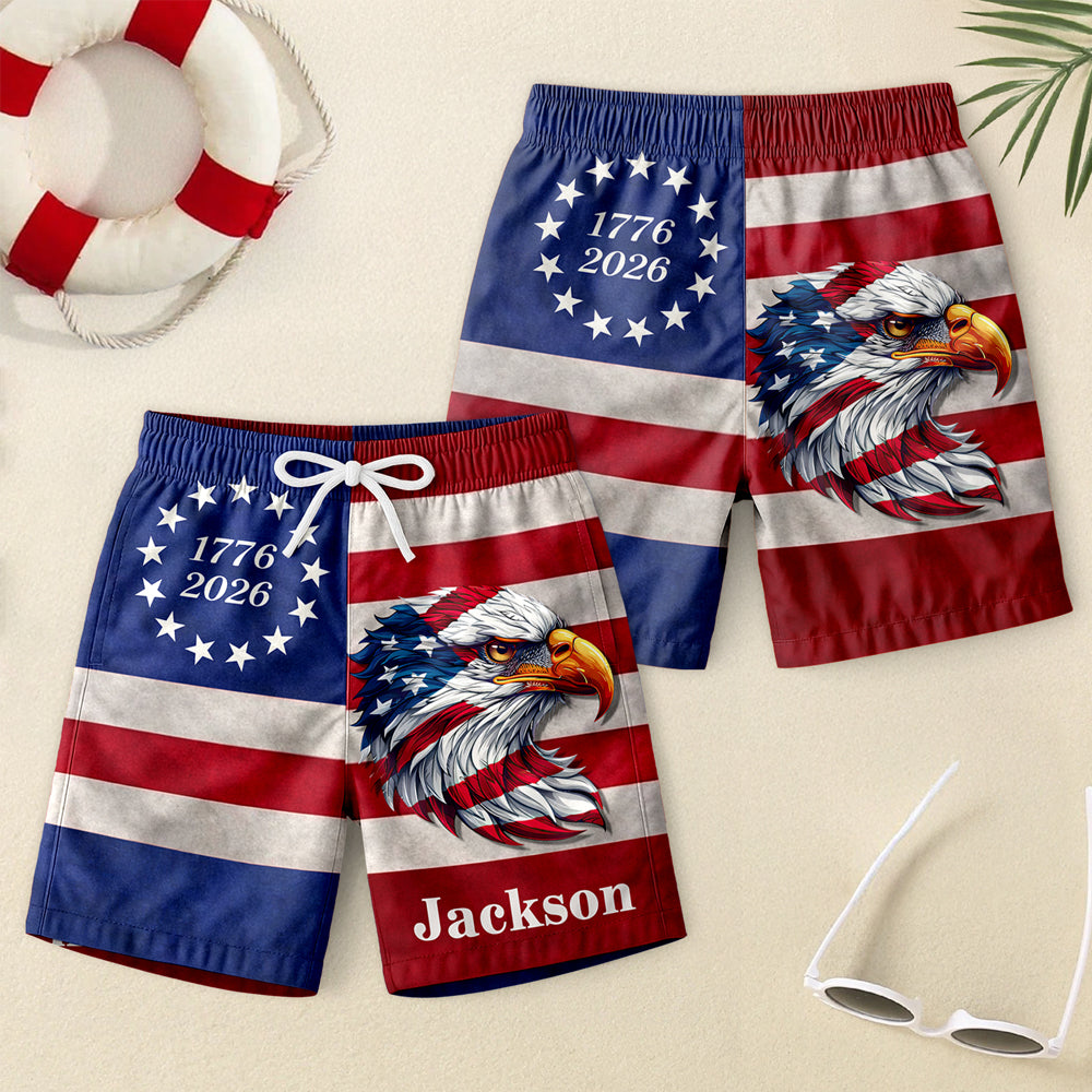 Personalized 250 Years of Freedom 1776-2026 Beach Short HO82 901984