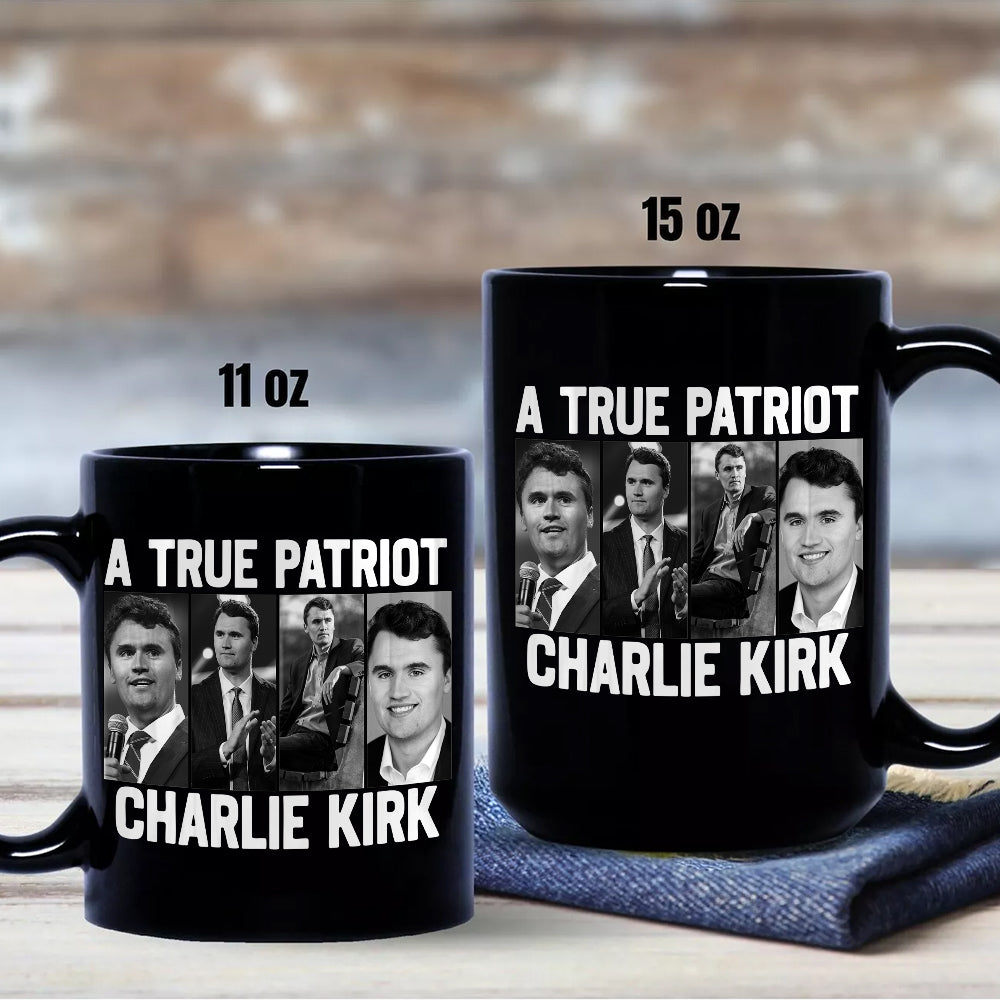 Justice for Charlie Kirk - Prayers Up for Charlie Black Mug HA75 64490
