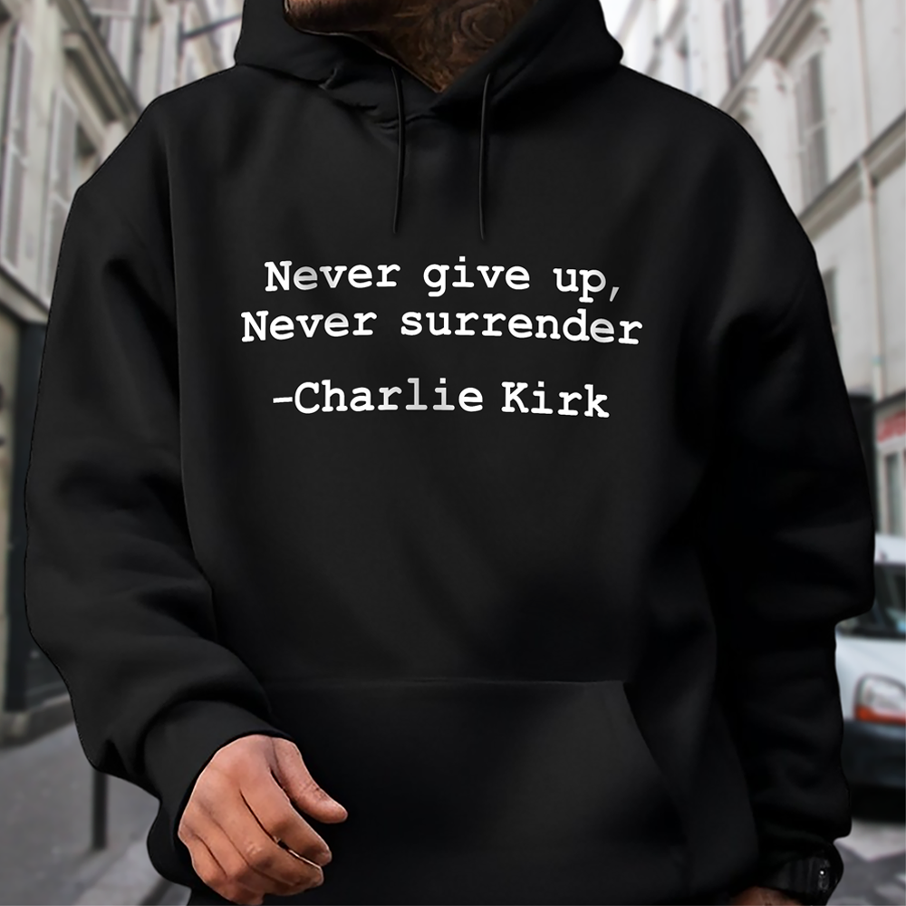 Never Surrender Charlie Kirk Dark Shirt HA75 644118