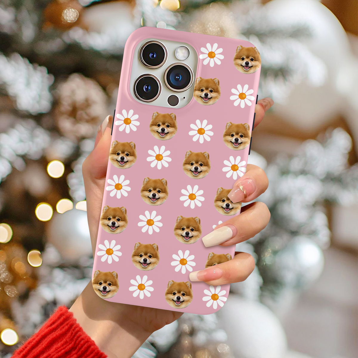 Custom Pet Face Photo With Icon Phone Case Gift For Dog And Cat Lover LM32 895331