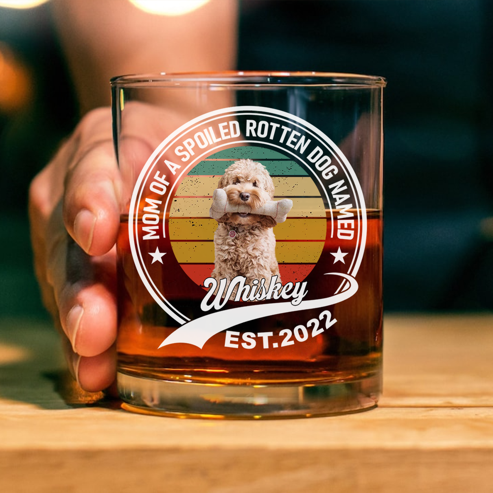 Custom Photo This Human Belongs To Pet - Personalized Whiskey Glass CH07 895492
