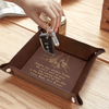 Personalized Name We Can't Wait To Play With Dad Leather Valet Tray LM32 893571