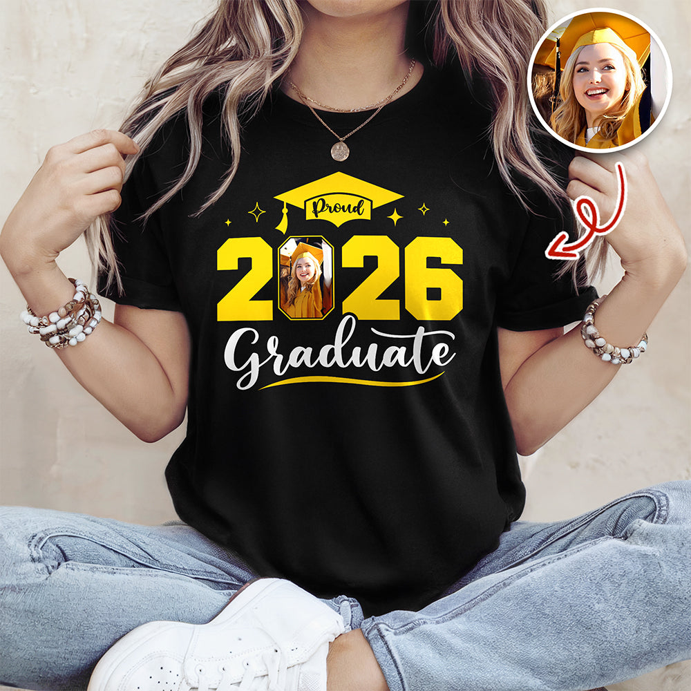 Custom Photo Proud 2026 Graduate Shirt Personalized Graduation Gift HO82 901390