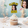 Custom Cute Face Class of 2026 Cupcake Toppers Graduation Party Favors LM32 899395