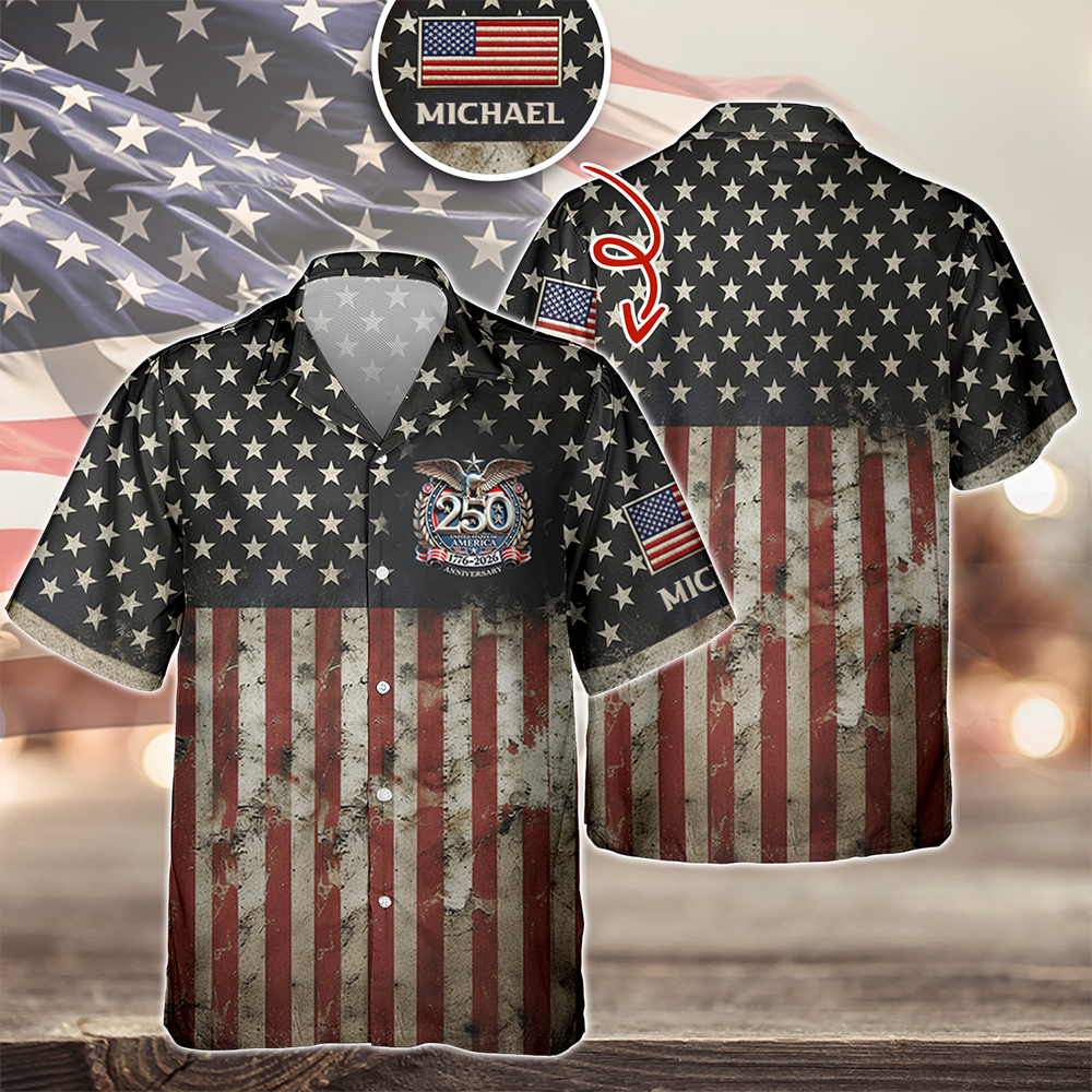 Personalized Name USA 250th Anniversary Hawaii Shirt HA75 920886