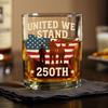 United We Stand 250th Anniversary USA Veteran Whiskey Glass HA75 897310