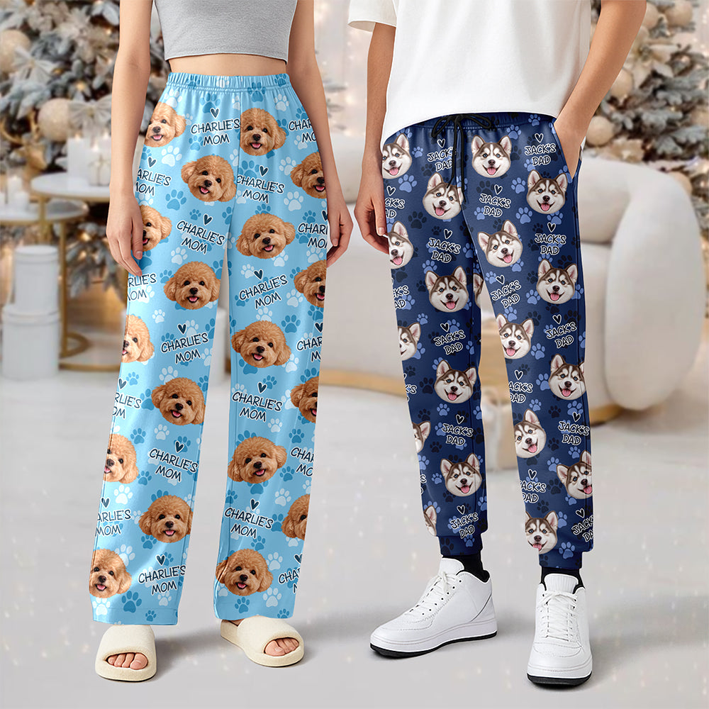 Custom Dog Cat Face Photo Sweatpants Funny Gift for Dog, Cat Lovers LM32 670139