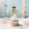 Custom Dog Photo With Bone Cupcake Toppers For Dog Birthday HO82 893664