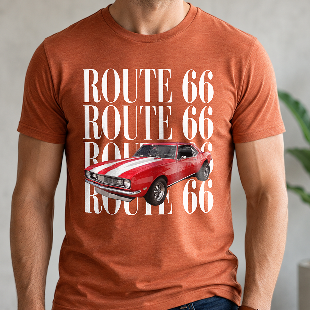 Personalized Vintage Car Photo Route 66 Comfort Shirt For Car Lovers HA75 921684