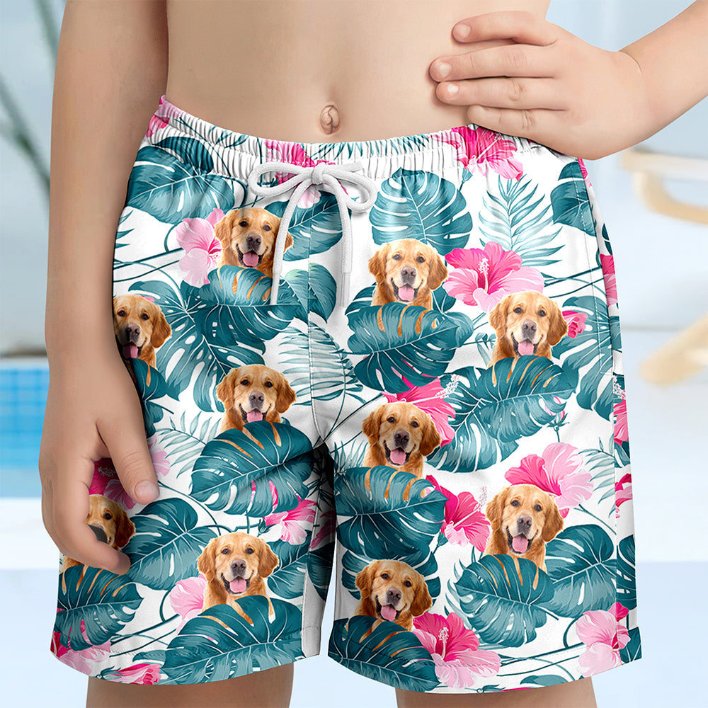 Custom Dog Photo On Beach Short For Kid Summer Gift TH10 894099
