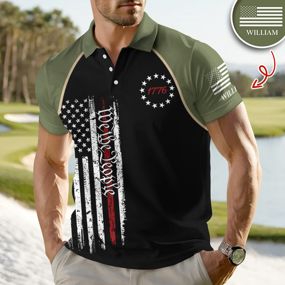 Custom Name We The People Personalized Polo Shirt HA75 920748